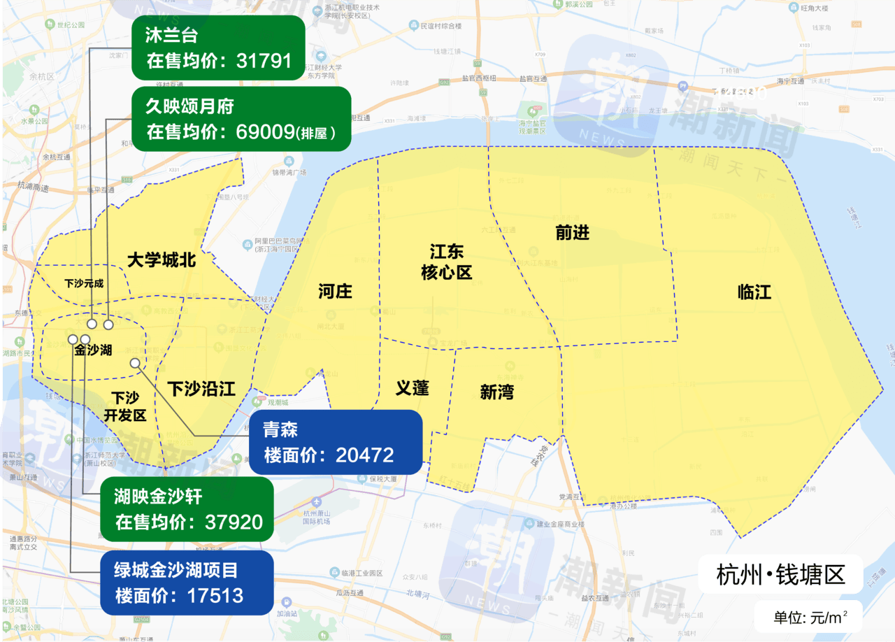 杭州最新房价地图来了，新房售价究竟是涨了还是跌了